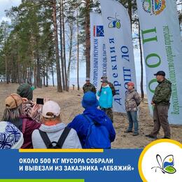 Дирекция ООПТ Ленинградской области приняла участие в субботнике на территории природного заказника «Лебяжий»