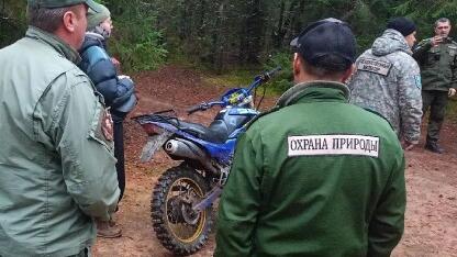 В заказнике «Ореховский» изъяли три кроссовых мотоцикла за нарушения режима ООПТ