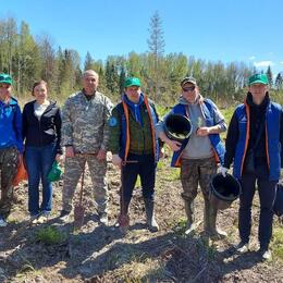 Дирекция ООПТ Ленинградской области приняла участие во Всероссийском дне посадки леса