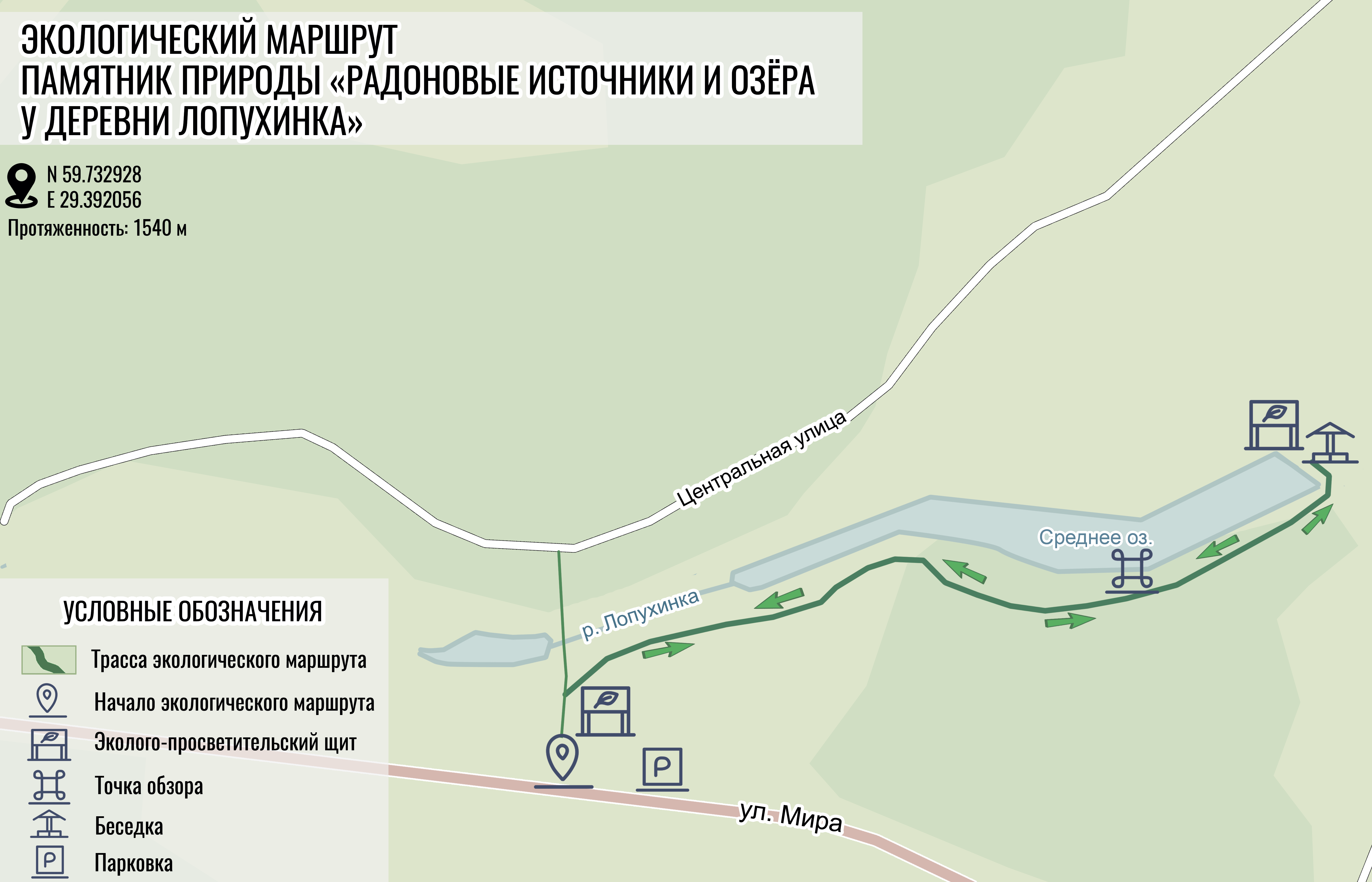 Карта экологического маршрута